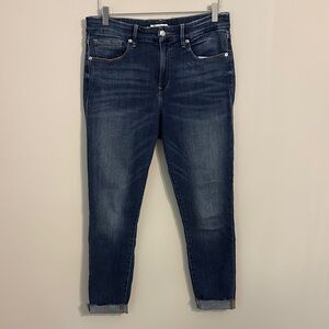 Good American Good Legs Straight Cuffed Ankle Jeans Size 30